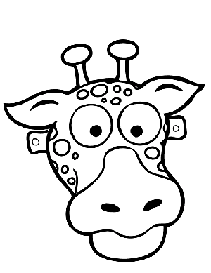 Máscaras de animales para niños: jirafa