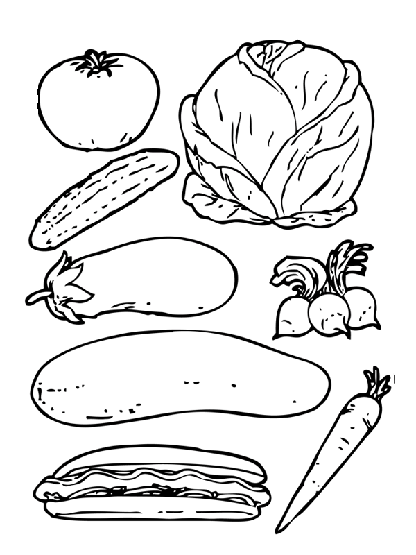 Dibujos Para Colorear De Vegetales Dibujos Para Colorear De Vegetales