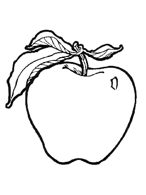 Dibujos de alimentos. Dibujos de frutas: manzana