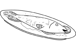 Dibujos de alimentos para niños: pescado