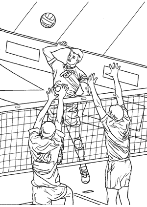 Dibujos para colorear de deportes: voleibol