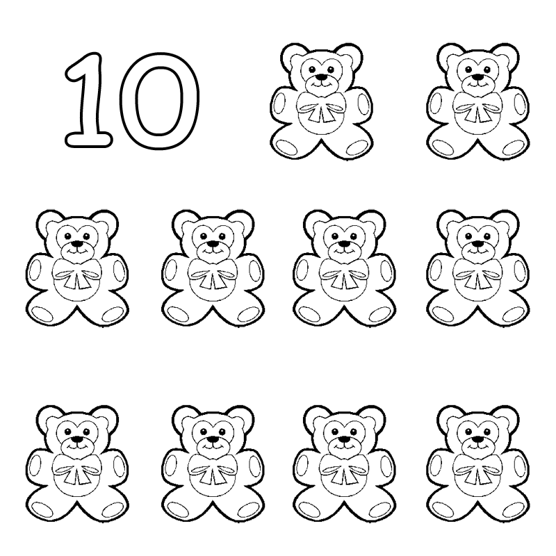 Arriba 18+ Foto numeros para colorear del 1 al 10 Alta definición completa, 2k, 4k