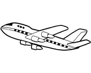 Dibujos infantiles de transportes: avión