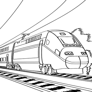 Dibujos infantiles de transportes: tren