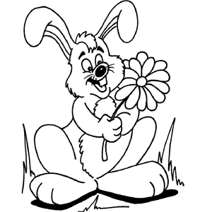 Dibujos de mascotas para niños: conejo