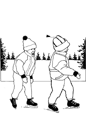 Dibujos para pintar de deportes: patinaje sobre hielo