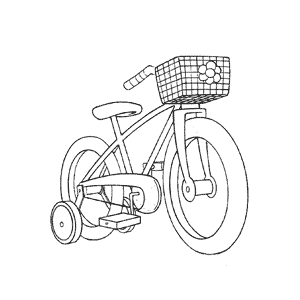 Dibujos de transportes para niños: bicicleta