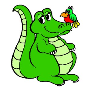 Dibujos infantiles de animales: cocodrilo