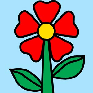 Dibujos infantiles de flores