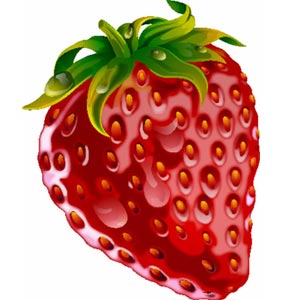 Dibujos para niños de frutas: fresa