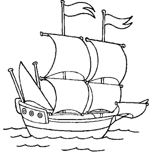 Dibujos para colorear de transportes: barcos