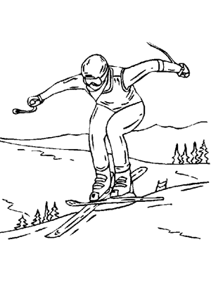 Dibujos para niños de deportes: esqui