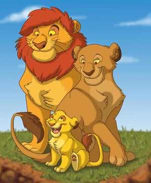 Dibujos de animales: leones