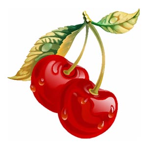 Dibujos infantiles de frutas: cerezas
