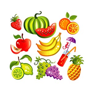 Dibujos infantiles de frutas