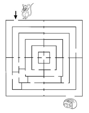 Laberinto del ratón y el queso. Juegos para niños